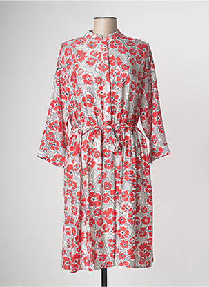 Robe mi-longue rouge DEVERNOIS femme