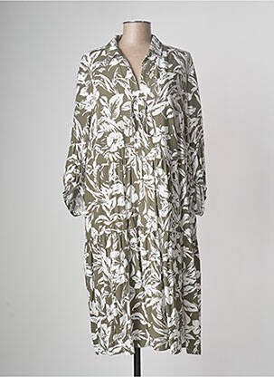 Robe mi-longue vert fonce DEVERNOIS femme