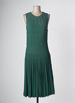 Robe mi-longue vert DEVERNOIS femme