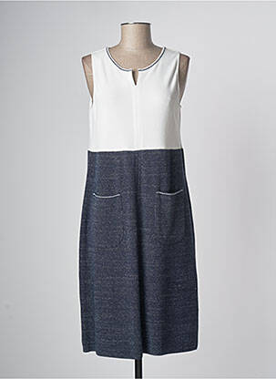 Robe mi-longue bleu marine DEVERNOIS femme