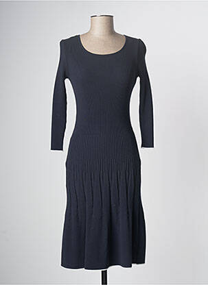 Robe pull bleu marine DEVERNOIS femme