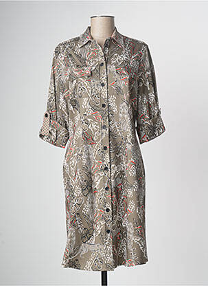 Robe mi-longue kaki DEVERNOIS femme