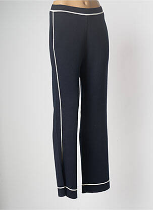 Pantalon droit bleu marine DEVERNOIS femme