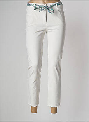 Jeans coupe slim blanc DEVERNOIS pour femme