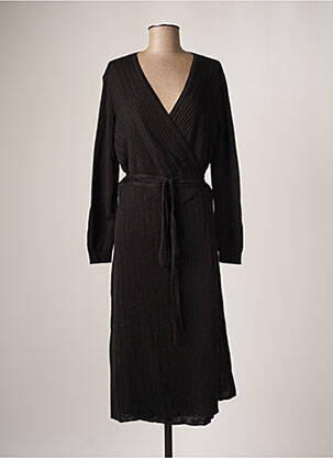 Robe mi-longue noir DEVERNOIS pour femme