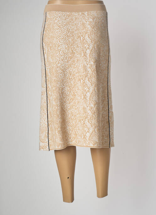 Jupe mi-longue beige DEVERNOIS pour femme
