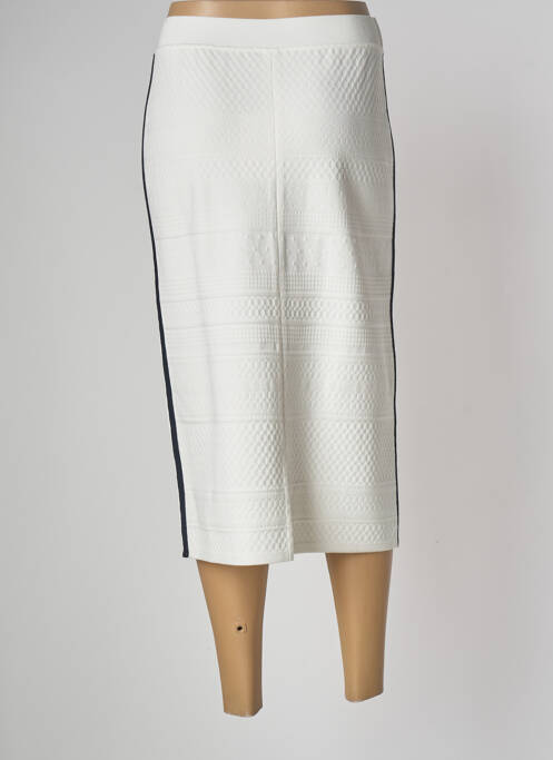 Jupe mi-longue blanc casse DEVERNOIS pour femme