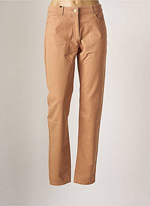 Jeans coupe droite marron DEVERNOIS femme