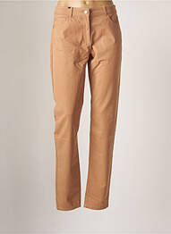 Jeans coupe droite marron DEVERNOIS femme