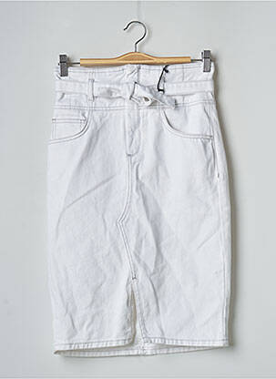Jupe mi-longue blanc MANGO femme