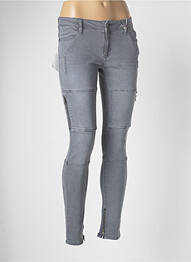 Jeans coupe slim gris BROADWAY femme