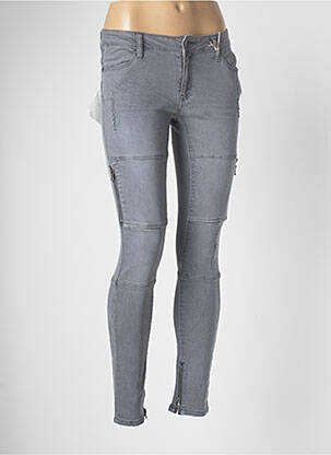 Jeans coupe slim gris BROADWAY pour femme