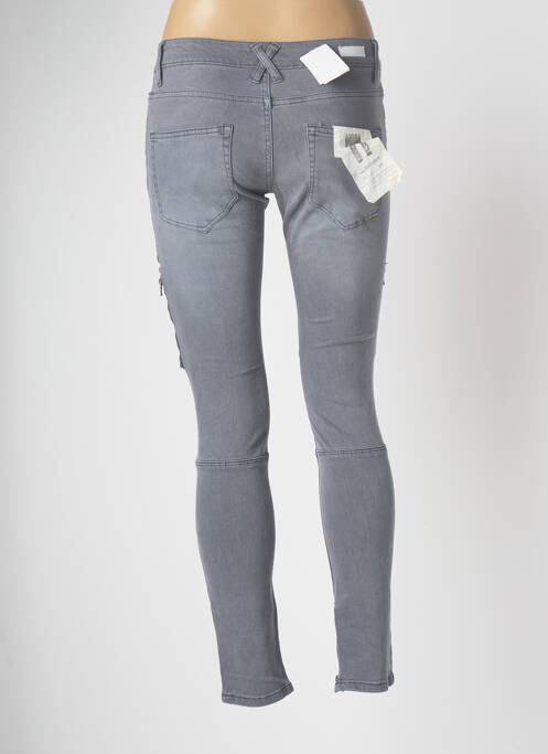 Jeans coupe slim gris BROADWAY pour femme