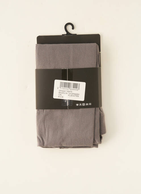 Collants gris ZEB STYLE LAB  pour femme