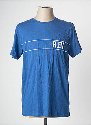 T-shirt bleu R.EV 1703 BY REMCO EVENPOEL  pour homme