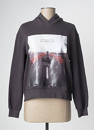 Sweat-shirt à capuche gris ONLY femme