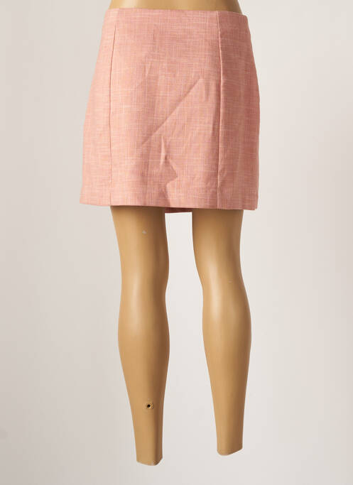 Jupe courte rose MANGO pour femme