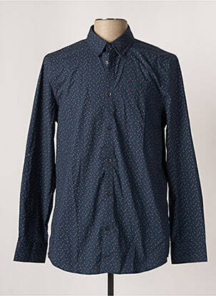 Chemise manches longues bleu GUESS homme