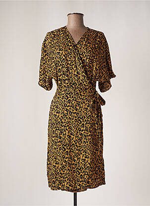 Robe mi-longue marron ASTRID BLACK LABEL femme