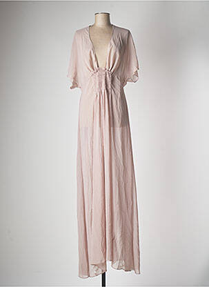 Robe longue rose MANGO femme