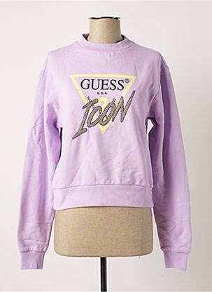Sweat-shirt violet GUESS pour femme