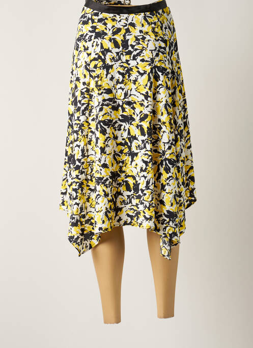 Jupe mi-longue jaune MORGAN femme