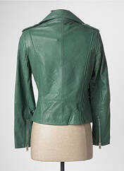Veste en cuir vert MANGO pour femme seconde vue