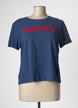 T-shirt bleu SUPERDRY pour femme