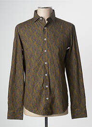 Chemise manches longues marron BRUCE & BUTLER  homme