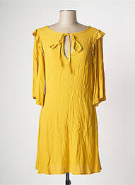 Robe courte jaune MANGO femme