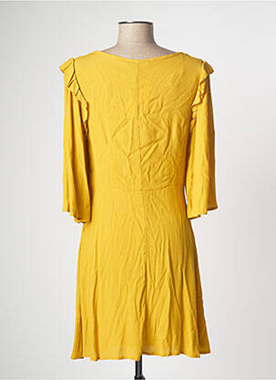 Robe courte jaune MANGO femme