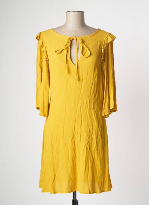 Robe courte jaune MANGO pour femme