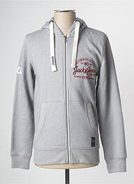 Gilet manches longues gris JACK & JONES homme