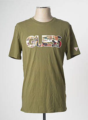 T-shirt vert GUESS pour homme
