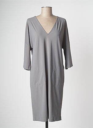 Robe mi-longue gris LI Q femme
