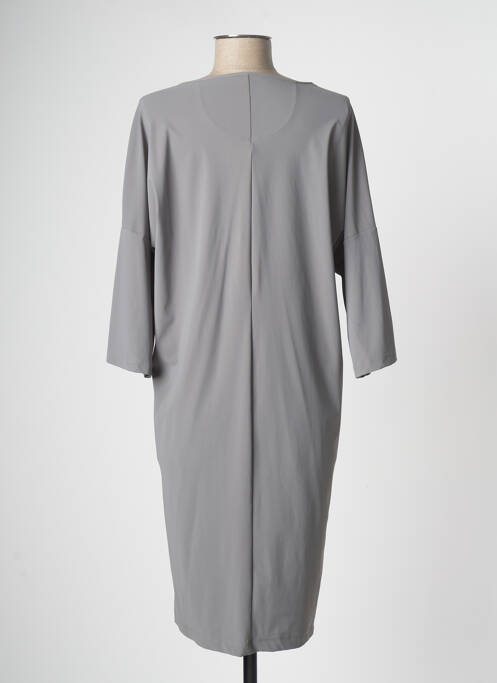 Robe mi-longue gris LI Q femme