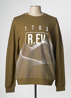 Sweat-shirt vert R.EV 1703 BY REMCO EVENPOEL  pour homme