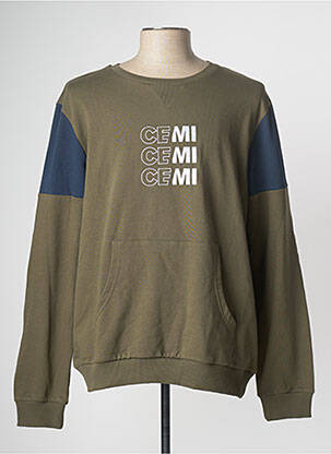 Sweat-shirt vert CEMI homme
