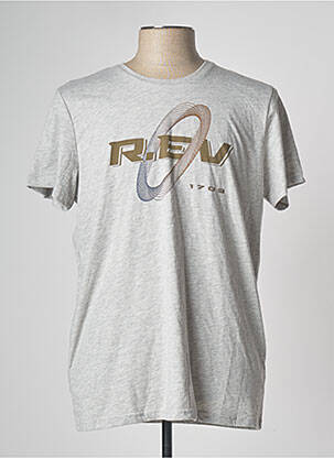 T-shirt gris R.EV 1703 BY REMCO EVENPOEL  pour homme