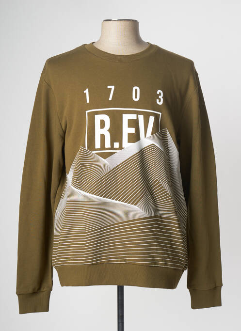 Sweat-shirt vert R.EV 1703 BY REMCO EVENPOEL  pour homme