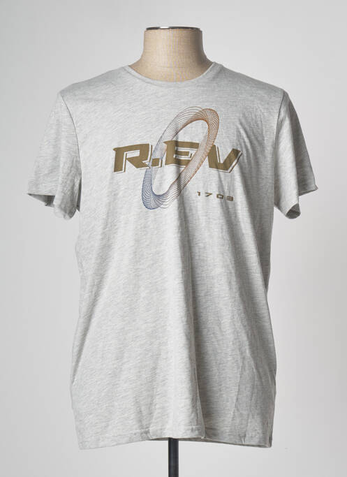 T-shirt gris R.EV 1703 BY REMCO EVENPOEL  pour homme