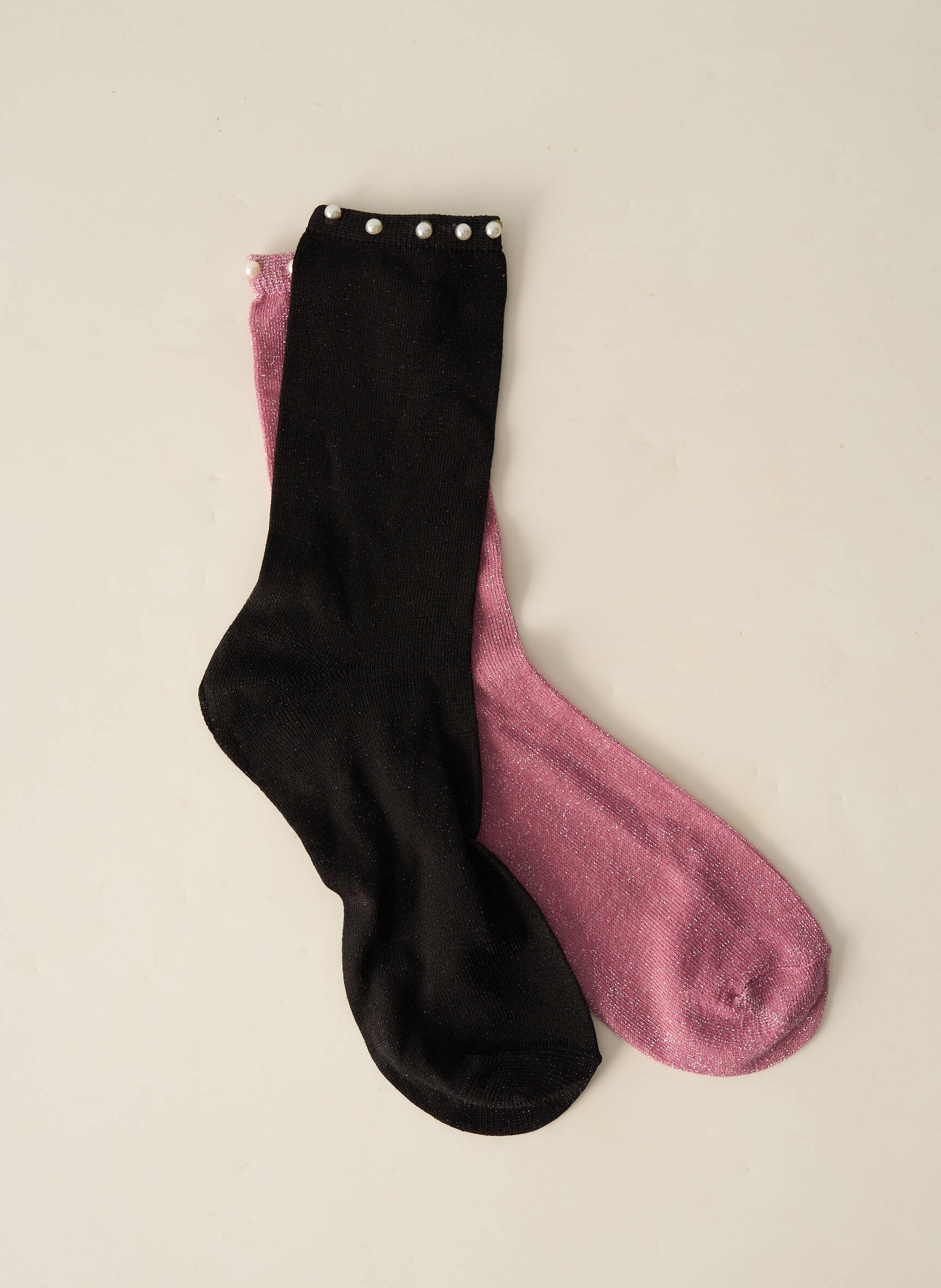 Chaussettes noires pour Femme en Laine