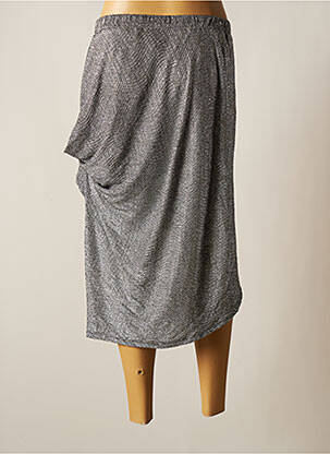 Jupe mi-longue argent MORGAN femme