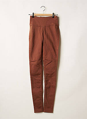 Pantalon slim marron PIECES femme