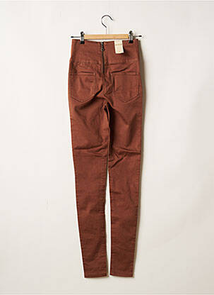 Pantalon slim marron PIECES femme