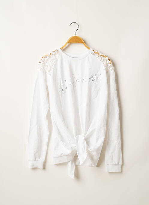 Sweat-shirt blanc GUESS pour fille