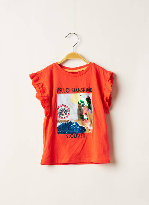 T-shirt orange S.OLIVER pour fille