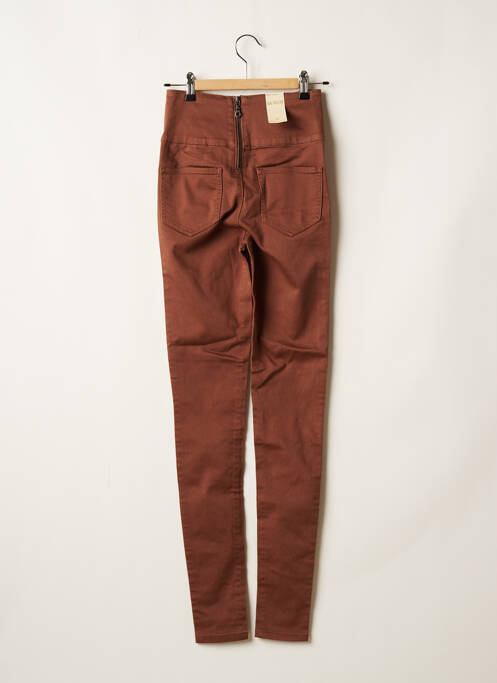 Pantalon slim marron PIECES femme