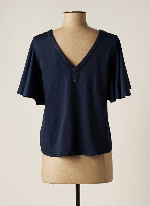 Top bleu LES P'TITES BOMBES pour femme