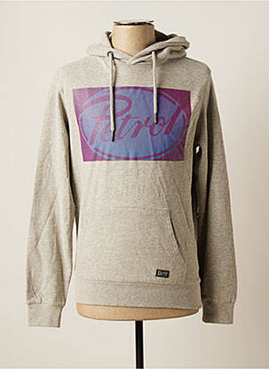 Sweat-shirt à capuche gris PETROL INDUSTRIES homme